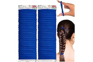 Soul Projekt Gomas de Pelo Azul, Gomas pelo Niña Pack de 50; 8mm, Elásticas Gomas Pelo Mujer y Hombre, Gomas pelo Pequeñas, Coleteros de Pelo, Sin Tirones, Hair Bobbles perfecto para Coletas