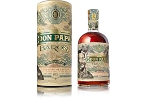 Don Papa Baroko, 700 ml, alc. 40% vol., ron infusionado, destilado en Sugarlandia, Filipinas, con notas cítricas y de vainilla e idóneo para cócteles​
