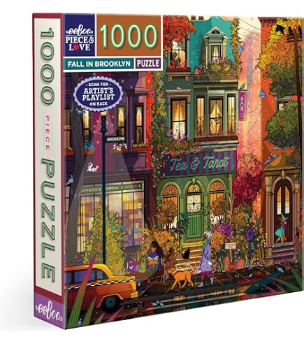 EeBoo Puzzle 1000 Pezzi 'Vie De Campeur' (Camper Life), 58x58 Cm, Con Playlist Musicale, Cartone Riciclato FSC