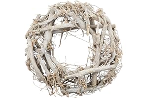 Rayher Hobby 65013000 Weidenkranz, weiß gewischt, 30 cm ø, Höhe 8 cm, Adventskranz, Türkranz, Naturkranz, Weidenring, Kranz aus Weide