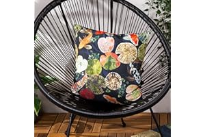 Paoletti Koi Pond Outdoor Cushion Cover, Blue, 43 x 43 cm