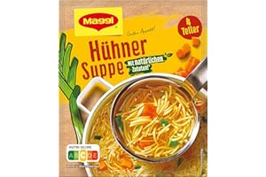 ‎MAGGI Maggi Guten Appetit, Hühner Suppe, 60g Beutel, ergibt 4 Teller, 1er Pack (1 x 60g)
