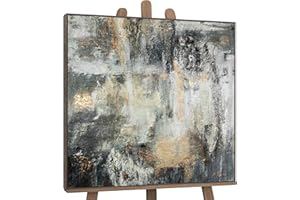 YS Tableau Peinture à la Main L'apesanteur | Art Mural pour Décoration Intérieure | Tableau à l'Huile DL002 (100x100cm)