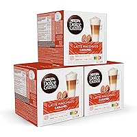 NESCAFÉ Dolce Gusto Latte Macchiato Caramel - Cápsulas de Café, 48 Cápsulas (3 x 16), 8 tazas de café (24 cáps, por taza) - S
