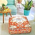 Mandala Life ART Boho Yoga Decor Vloer Kussenhoes - 75 cm - Ronde Meditatie Tapijt Kussensloop - Gedrukte Katoenen Deken Poef
