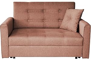 MIRJAN24 Divano Viva II Lux con funzione letto, divano letto a 2 posti, con cassettone e cuscino, divano letto, divano letto, divano letto, letto con divano letto e paesaggio, colori assortiti (TATum 276)