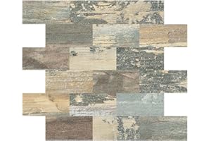 DEWOO 20-Stück Wandfliesen Selbstklebende Küchenrückwand Platte Hart PVC Fliesen Klebefliesen Küche Bad (34 x 29 cm)