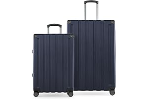 Hauptstadtkoffer Q-Damm - 2er Kofferset, Trolley-Set, TSA, Rollkoffer, Reisekoffer, (M & L), Dunkelblau