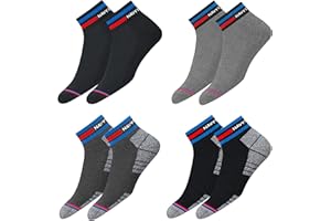 NAVYSPORT Originals Amortyzowane bawełniane skarpetki do kostki dla mężczyzn i kobiet, Różne zestawy łączone 4 pary