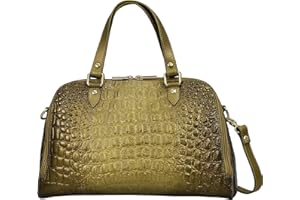 Anuschka Women's Hand Painted Genuine Vegetable Tanned Leather Wide Organizer Satchel - Adjustable Strap, RFID Protection