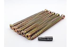 ALWAYSFIRST 4 FIXINGS 7.5 x 102mm (Box of 100) Masonry/Concrete Frame Fixings/Anchors Screw Direct into Brick, Natural Stone, Gates to Concrete Posts etc