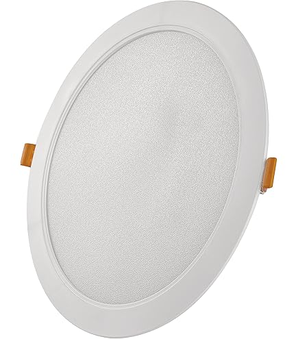 EGLO Fueva 5 Led Inbouwspot, Diameter 16,6 Cm, Ledspot Van Staal En Een Kunststof Lichtoppervlak Inbouwlamp In Wit Vlakke Inbouwspot Voor De Badkamer Lage Inbouwdiepte 26 Mm Warmwit Ip44 752820391