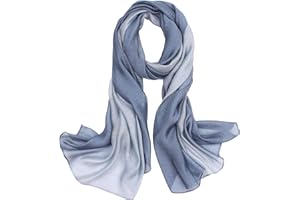 SAWEKIN Scarf for Women Cotton Silk Scarves Elegant Gradient Color Lightweight Fashion for Spring Winter Scarves Shawl Wraps