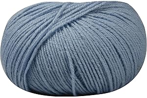 DELFINO WOLL DOLOMITI Tiglio Gomitolo Lana Merinos 50g - Disponibile in più Colori e Spessori - Filato Colore Celeste (769) - 85% Lana Merinos, 15% Acrilico - 100% Made in Italy