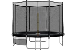 JUMMICO Garden Trampoline for Children, 6ft/7.5ft/10ft/12ft Trampoline Outdoor Safety net and Padded Poles for Children Indoor Outdoor Fitness,Maximum up to 150 kg