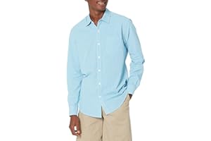 Amazon Essentials Koszula Mężczyźni Long-sleeve Regular-fit Casual Poplin Shirt (1 w zestawie)