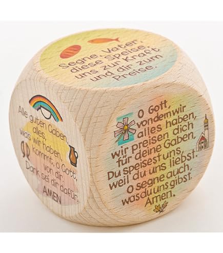 Gico Gebetswürfel Kindergebete – Holz 60x60x60 Mm, 150 G – Für Taufe, Kommunion & Geschenk Gico Gebetswürfel Kindergebete – Holz 60x60x60 Mm, 150 G – Für Taufe, Kommunion & Geschenk