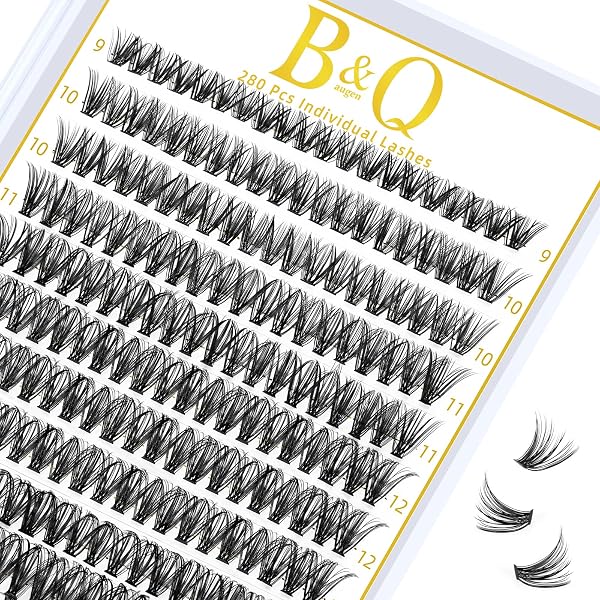KEYYOU Wimpern Extensions 300 Stück Cluster Lashes 40D D-Curl 11mm – Für Natürliches Bis Dramatisches Volume