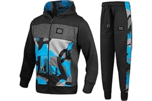 GUBA® Boys Tracksuit Bottoms, Camouflage HNL Hoodie and Joggers, Sweatshirt Pants Boys' Tracksuits Trousers, Kids Tracksuit Full Set 5-13 Years