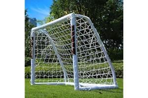 NORTHERN STONE Porta da calcio portatile in PVC per tutte le stagioni, 6 x 4 piedi, porta da calcio portatile da giardino, pali in PVC spesso 70 mm + sistema di chiusura integrato per bambini