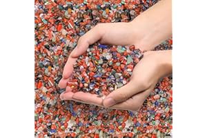 T4U 450g Kieselsteine Garten Aquarium Kies für Aquarium Blumentopf Deko Sand Steine, Unregelmäßig Geformte Kieselsteine Garten kleine Natur Kristall Achat Kies für Sukkulenten Kaktus Terrarium DIY