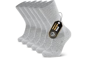 Ruixue Skarpety męskie damskie, skarpety trekkingowe z wełny merino [3 pary], skarpety sportowe, robocze, oddychające skarpety tenisowe, skarpety do biegania, elastyczne skarpety do sneakersów dla