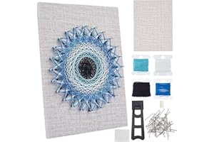 WEBEEDY Kit fai da te 3D String Art per Adulti Principianti, Kit Artigianale Evil Eye, include tutti gli accessori e la cornice necessari, decorazioni da parete