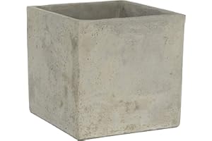 CLASSIC HOME & GARDEN Classic Home and Garden Natural Cement Planter 8 inch, 8" Square