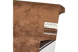FONDLIFE Mikrofaserstoff Selbstklebend für Cockpit,Wildleder Optik Kunstleder,Kunstleder Wildleder Optik Stretch Dehnbar Stoff Velours (Braun, 150 * 40cm)