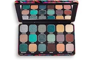 REVOLUTION BEAUTY LONDON Makeup Revolution, Forever Flawless Eyeshadow Palette, Gekühlt mit Cannabis sativa, 18 Farbtöne, 19.8g