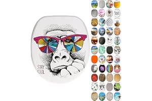 Sanilo Abattant WC frein de chute, Grande sélection de lunettes de toilette, Finition de haute qualité, Fixation facile (Stay Cool)