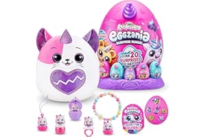 Rainbocorns Eggzania Surprise Mania, Gattino Animale di Peluches da Collezione a Sorpresa, Colore Trixie (Kitten), Medium (20 Surprises / 28 cm), 9258G-S002
