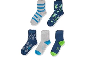Schiesser Astronaute 5 Pack Chaussettes pour enfants , assortiment 1, 31-34 Garçon ( Lot de 5 )