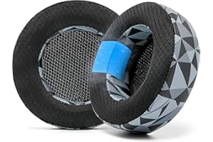 WC FreeZe Virtuoso - Wymienne nauszniki douszne z hybrydowym żelem chłodzącym do tkaniny do zestawu słuchawkowego Corsair Virtuoso firmy Wicked Cushions, | Geo Grey