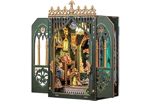 Fsolis Book Nook Kit, Casa delle bambole libreria, kit di modelli per adulti da costruire, Booknook regalo creativo, una libreria booknook piena di magia(The Darkness Herbarium)