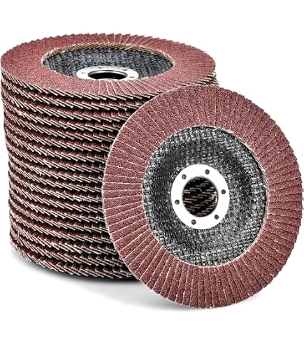5x Korund-Fächerschleifscheiben – 180 Mm, Körnung 40, Für Metall, Holz, Kunststoff – Mit 22,2 Mm Aufnahme, Vibrationsarm
