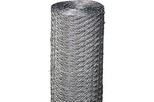 PROFISHOP-BREMEN Maschendrahtzaun Kaninchendraht Kükendraht Hasendraht 25 Meter VERZINKT Draht 30-100 cm Höhe Sechseckgeflecht Sechseckdraht (Maschenweite: 13 mm Höhe: 300 mm)