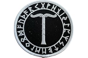 ‎HEIDENKLAMOTTEN Irminsul im Runenkreis Aufnäher, gestickter Yggdrasil Patch zum annähen oder aufbügeln | Wikinger Weltenbaum, Lebensbaum, Weltenesche Runen