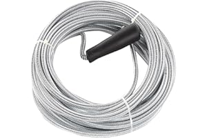 FOUR GUYS Pack of 1 Professional Drain Unblocker 3M x 5mm Metal Flexible Plumbing Snake, Drain Wire Cleaner Auger Snake Wire & Drain Unblocker Tool, Spring Wire Pipe Cleaning Tool for Sink Basins Pipe