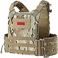 OneTigris Airsoft Vest - Tactical Molle Quick-release Plate Carrier - Lightweight Military Vest - 500D Nylon for Airsoft Games & Outdoor Training