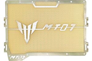 SELECTION3D MT-07 Yamaha Grille de Radiateur |2014-2023| Acier Inoxydable | Aluminium Anodisé | Couleur Or | Pare Pierre | Accessoires MT-07 | Aluminium Anodisé |Équipement Moto MT07| Protection |Caches MT07|