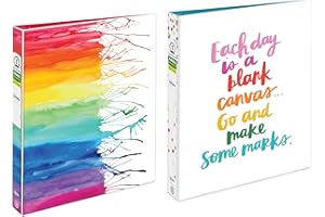 Avery + Amy 26853 Segregator okrągły 175 arkuszy akwarelowych i płótna 2 x 2,5 cm