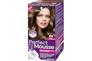 Schwarzkopf Perfect Mousse Permanente Schaumcoloration, 665 Helles Schokogold Stufe 3, 3er Pack (3 x 93 ml)