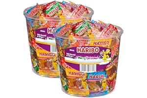 HARIBO Christmas Minis 2kg Vorratseimer | 200 einzeln verpackte Fruchtgummi-Tütchen im Weihnachtsdesign | Süßigkeiten-Mix für Nikolaus, Adventskalender, Kinder & Geschenkideen