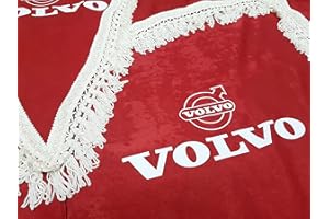 Sertplas Rideaux décoratifs pour camion avec franges Logo Volvo Rouge