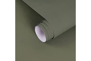 Sunm Boutique Samoprzylepna folia samoprzylepna, ciemnozielona, matowa z PCW, matowa folia do mebli, tapeta, folia dekoracyjna, na ściany, szafki, wodoszczelna, 40 x 10 m