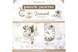 STAMPERIA INTERNATIONAL, KFT SBBS34 Stamperia Mini-Block, Romantisches Tagebuch, mehrfarbig, 8 x 8 inches