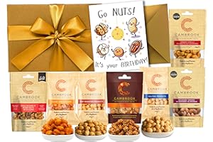 Birthday Nut Hamper Gift – Luxury Snack Box with Funny Birthday Card – Garlic Nuts, Sweet Chilli Cashews, Salted & Caramelised Peanuts – Gourmet Food Gift for Men & Women – WALTNEYS