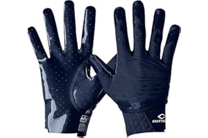 Cutters Rev Pro Men's Football Gloves, Ultra Grip Sticky Receiver Gloves for Adults, 1 Pair