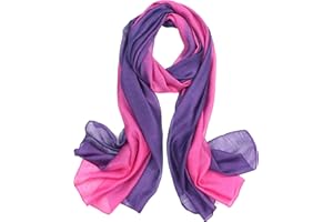 Sawekin Damen Schal Stola Halstuch Sommerschals Farbverlauf Stola Für Abendkleid Festlich Hochzeit Braut Seidenschal/Baumwolle Schal Ganzjährig